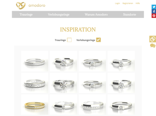 Screenshot of Amodoro - Wedding Ring Configurator