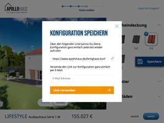 Screenshot of Apollohaus - Prefabricated house configurator