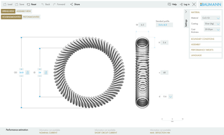 Screenshot of BAUMANN Springs - Spring Konfigurator