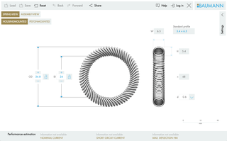 Screenshot of BAUMANN Springs - Spring Konfigurator