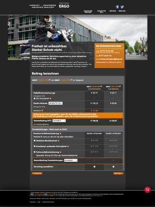 Screenshot of ERGO HDIS - Offer calculator