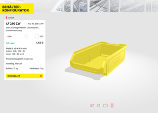Screenshot of SSI Schäfer - Container Catalog