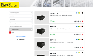 Screenshot of SSI Schäfer - Container Catalog