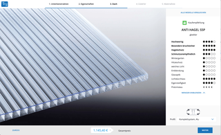 Screenshot of TUJ - Roof Configurator