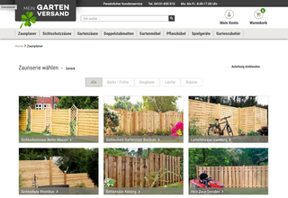 Screenshot of mein-gartenversand.de - Fence Configurator
